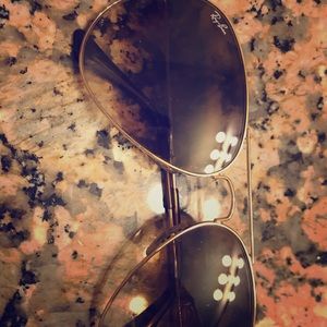 Light brown ombré ray band sunglasses